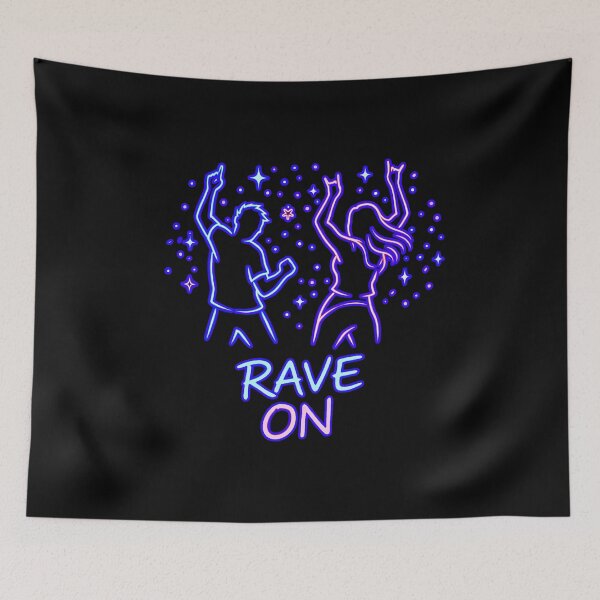 Item preview, Rave On Neon Dancers – Minimalist Festival & Rave Graphic Design designed and sold by leyfinder.