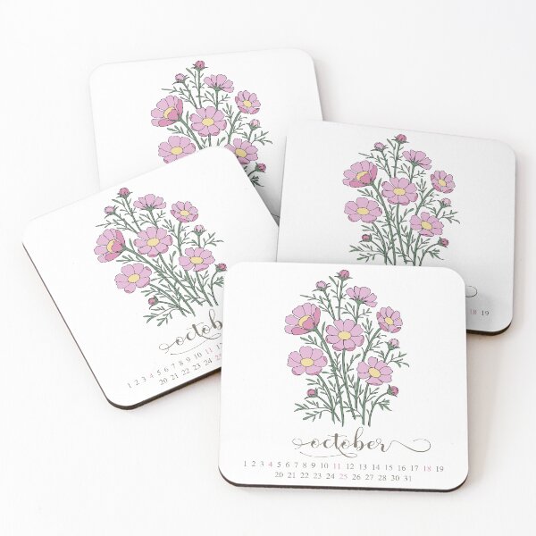 Item preview, October Birth Month Flower: Cosmos designed and sold by storieslanguage.