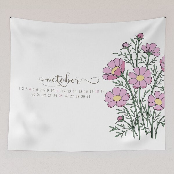 Item preview, October Birth Month Flower: Cosmos designed and sold by storieslanguage.
