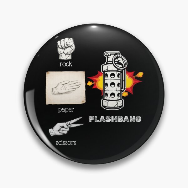 Item preview, Rock Paper Scissors Flashbang | Funny Gamer Meme Design designed and sold by CyrilloArt.