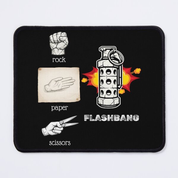 Item preview, Rock Paper Scissors Flashbang | Funny Gamer Meme Design designed and sold by CyrilloArt.