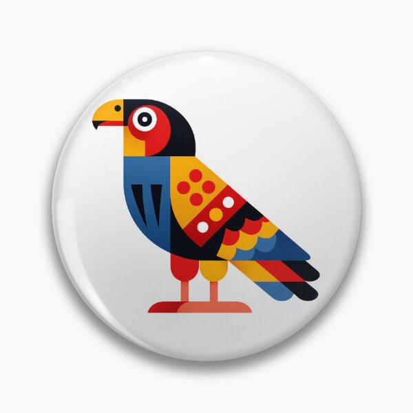 Item preview, Geometric Colorful Parrot - Bold Modern Folk Bird Art Print designed and sold by DesignArtist.ia.