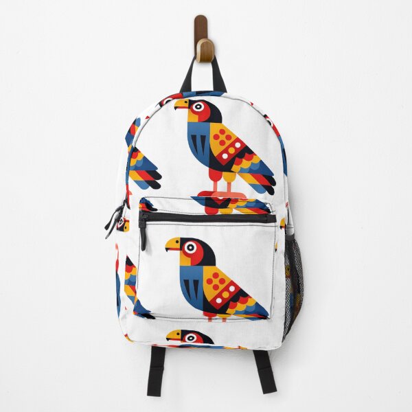 Item preview, Geometric Colorful Parrot - Bold Modern Folk Bird Art Print designed and sold by DesignArtist.ia.