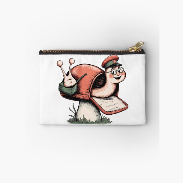 Item preview, Postman Snail on Mushroom Mailbox - Whimsical Hand-Drawn Clip Art designed and sold by Pro AguiZoul Art.