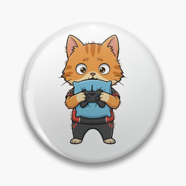 Item preview, Orange Cat Playing Video Game designed and sold by VisioraCreative.