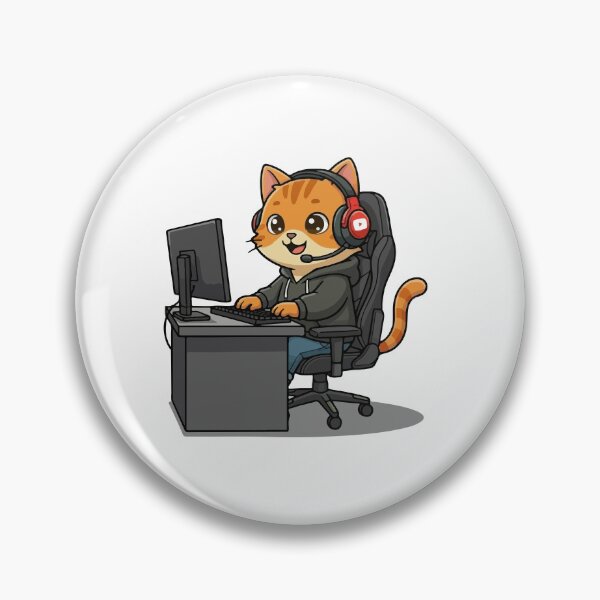Item preview, Orange Cat Gamer Streaming Setup designed and sold by VisioraCreative.