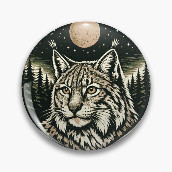 Item preview, Silent Focus - Lynx in Woodcut Style designed and sold by ZeitgeistSeason.