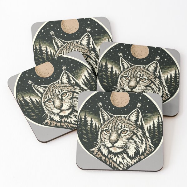 Item preview, Silent Focus - Lynx in Woodcut Style designed and sold by ZeitgeistSeason.