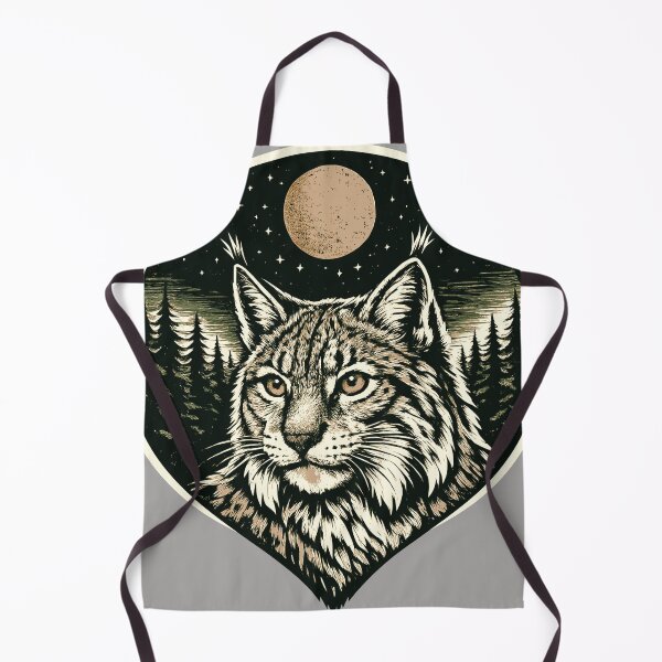 Item preview, Silent Focus - Lynx in Woodcut Style designed and sold by ZeitgeistSeason.