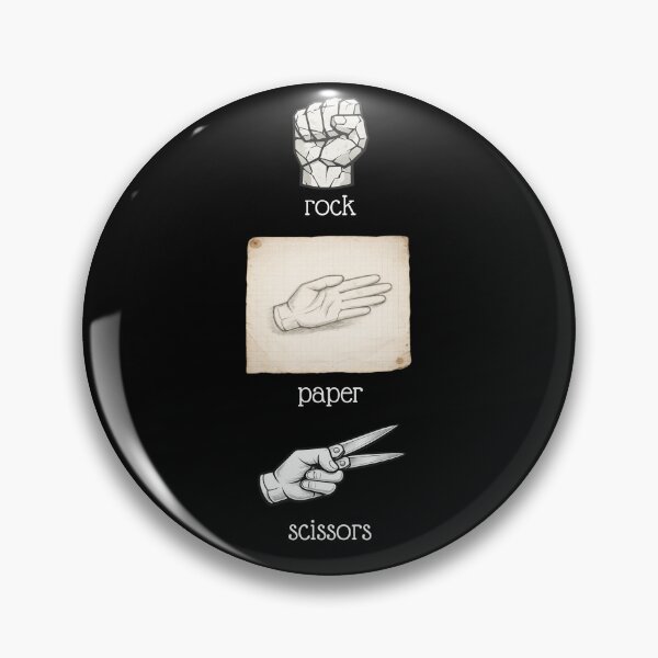 Artikelvorschau, Schere, Stein, Papier – Minimalistisches Design für ein klassisches Handspiel entworfen und verkauft von CyrilloArt.