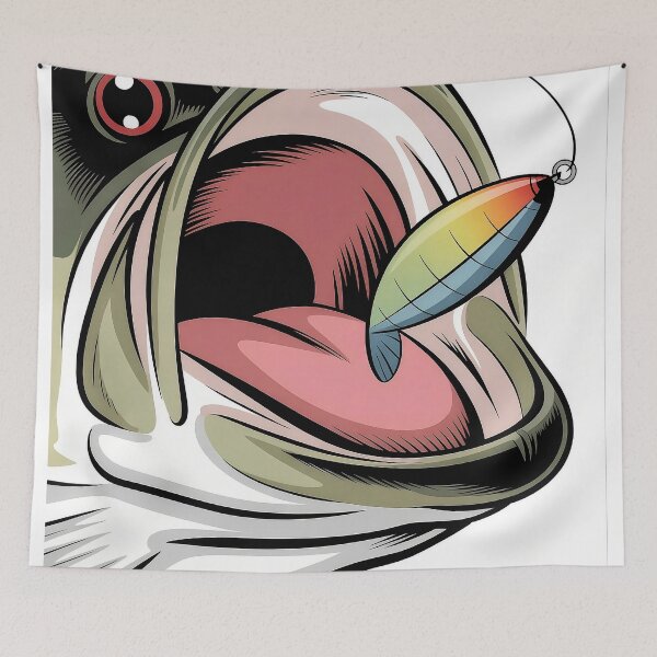 Item preview, Lake Fork Where Giants Live - Extreme Close-Up Bass Mouth Fishing Art designed and sold by Pro AguiZoul Art.