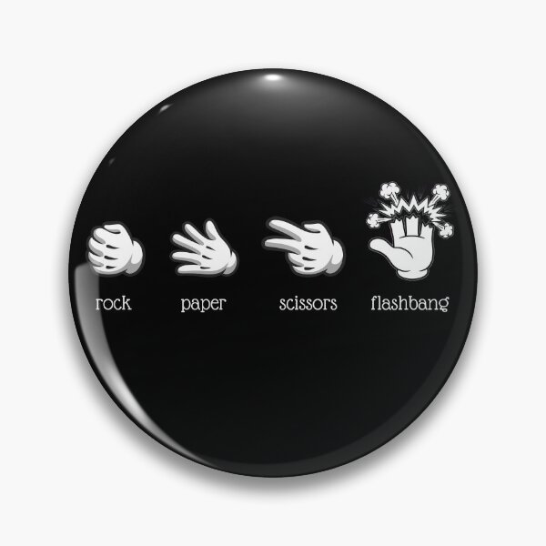 Item preview, Rock Paper Scissors Flashbang - Funny Gamer Meme Minimalist Design designed and sold by CyrilloArt.