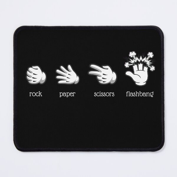 Item preview, Rock Paper Scissors Flashbang - Funny Gamer Meme Minimalist Design designed and sold by CyrilloArt.