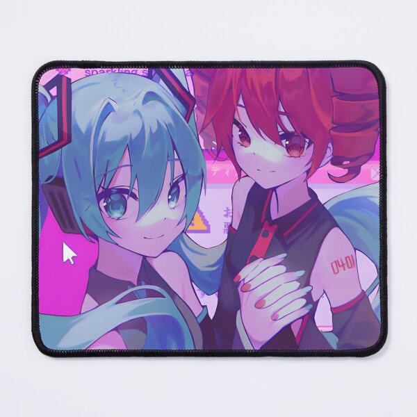 Item preview, Kasane Teto and Hatsune Miku Mouse Pad Vocaloid Anime Fan Art designed and sold by RadiantGraphics.