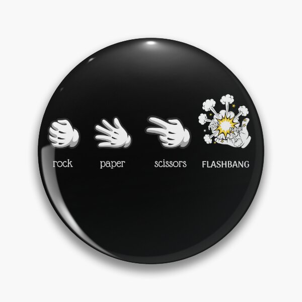 Item preview, Rock Paper Scissors Flashbang | Gamer Meme Minimalist Design designed and sold by CyrilloArt.