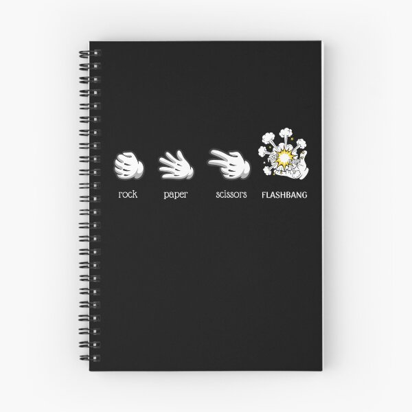 Item preview, Rock Paper Scissors Flashbang | Gamer Meme Minimalist Design designed and sold by CyrilloArt.
