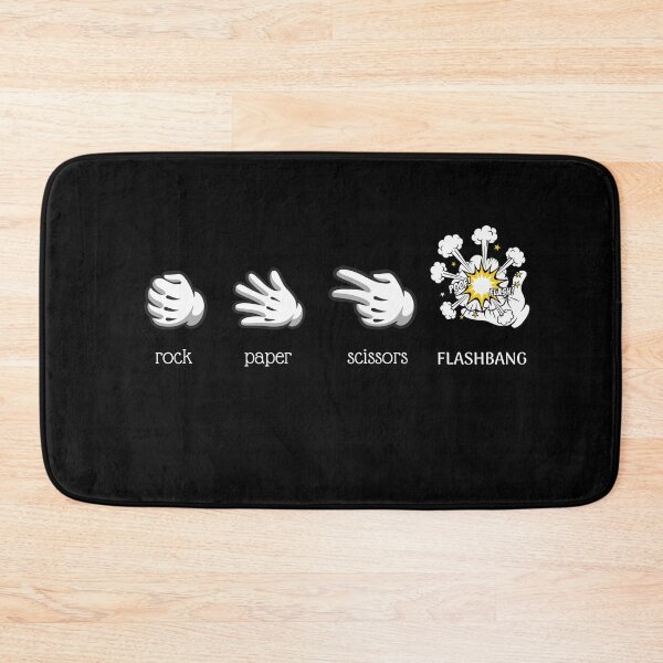 Item preview, Rock Paper Scissors Flashbang | Gamer Meme Minimalist Design designed and sold by CyrilloArt.