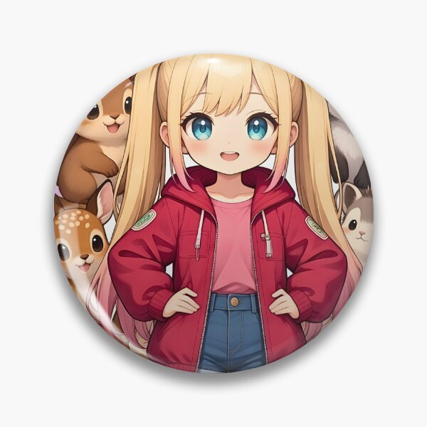 Item preview, MITSUKI: Forest Nature Anime Girl Cute Animal Sticker designed and sold by BorgSpareParts.