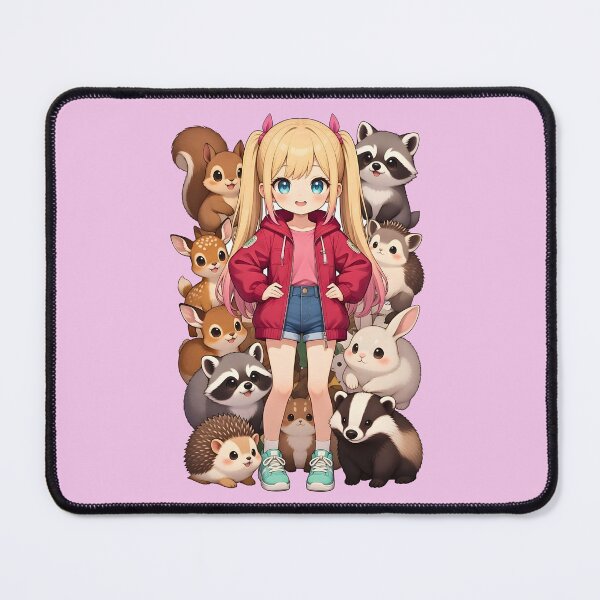 Item preview, MITSUKI: Forest Nature Anime Girl Cute Animal Sticker designed and sold by BorgSpareParts.