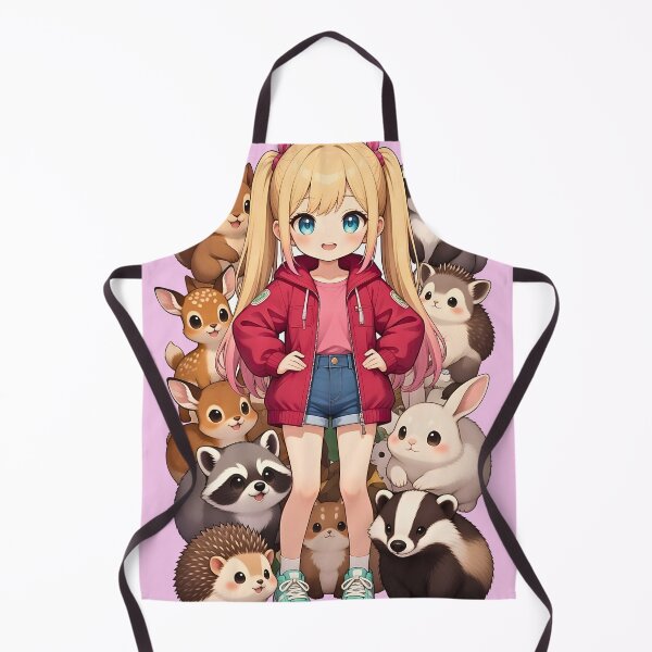 Item preview, MITSUKI: Forest Nature Anime Girl Cute Animal Sticker designed and sold by BorgSpareParts.