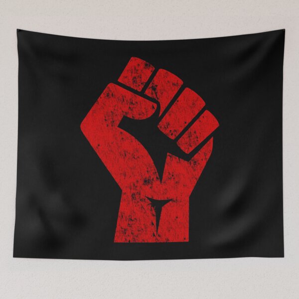 Item preview, Big Red Raised Fist Salute of Unity Solidarity Resistance  designed and sold by roberto maicon da silva freitas.