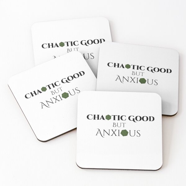 Item preview, Chaotic Good but Anxious – Funny TTRPG Gamer Quote designed and sold by Bored Imagination .