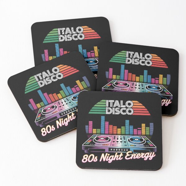 Item preview, Italo Disco 80s Night Energy – Retro DJ Turntable Synthwave Party Design designed and sold by ArcticFoxStudio.