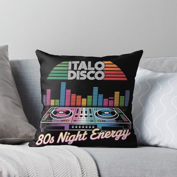 Item preview, Italo Disco 80s Night Energy – Retro DJ Turntable Synthwave Party Design designed and sold by ArcticFoxStudio.