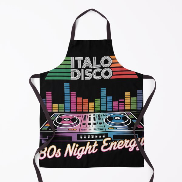 Item preview, Italo Disco 80s Night Energy – Retro DJ Turntable Synthwave Party Design designed and sold by ArcticFoxStudio.