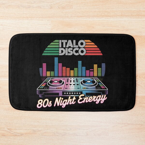 Item preview, Italo Disco 80s Night Energy – Retro DJ Turntable Synthwave Party Design designed and sold by ArcticFoxStudio.