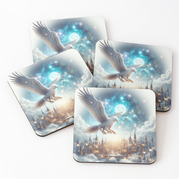 Item preview, Giant Griffin Flying Over Magical City designed and sold by Mitaudesign.