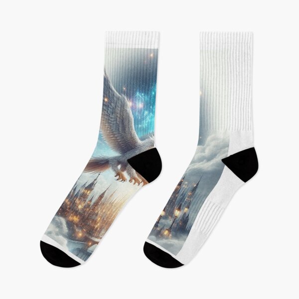 Item preview, Giant Griffin Flying Over Magical City designed and sold by Mitaudesign.