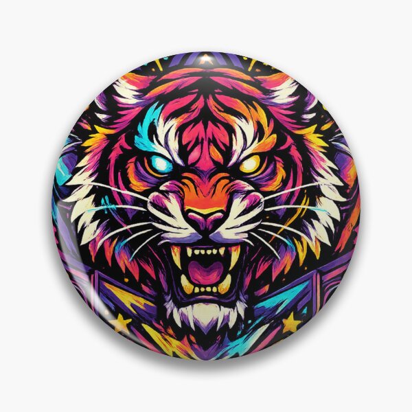 Item preview, Neon Tiger Street Art Design – Futuristic Graffiti Tiger Graphic for T-Shirts, Hoodies, Phone Cases & Streetwear designed and sold by Jatin verse.