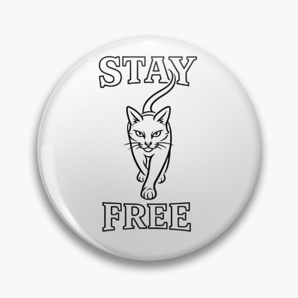 Item preview, Stay Free Cat Line Art T-Shirt – Minimalist Walking Cat Design designed and sold by IrynaLineArt.