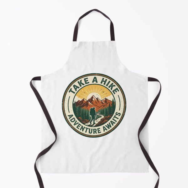 Item preview, Take a Hike Adventure Awaits | Vintage Hiking Mountain Badge designed and sold by CH-4TEE.