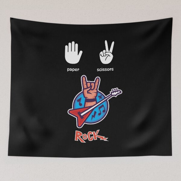 Item preview, Rock Paper Scissors Rock Guitar | Funny Music Gamer Design designed and sold by CyrilloArt.