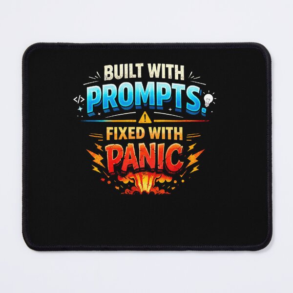 Item preview, Built With Prompts, Fixed With Panic designed and sold by FunnyDesignsArt.