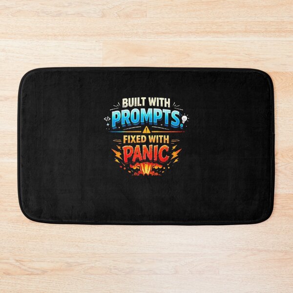 Item preview, Built With Prompts, Fixed With Panic designed and sold by FunnyDesignsArt.