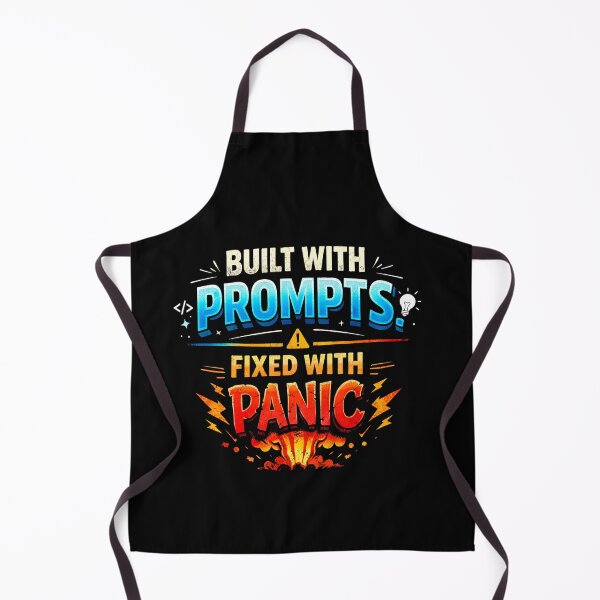 Item preview, Built With Prompts, Fixed With Panic designed and sold by FunnyDesignsArt.