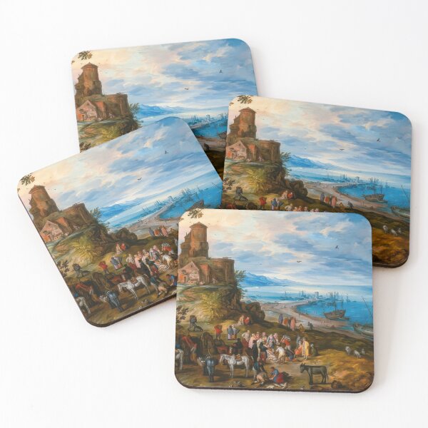 Item preview, Jan Brueghel Fish Market Calling Apostles Art Print designed and sold by TheSoulOfArt.