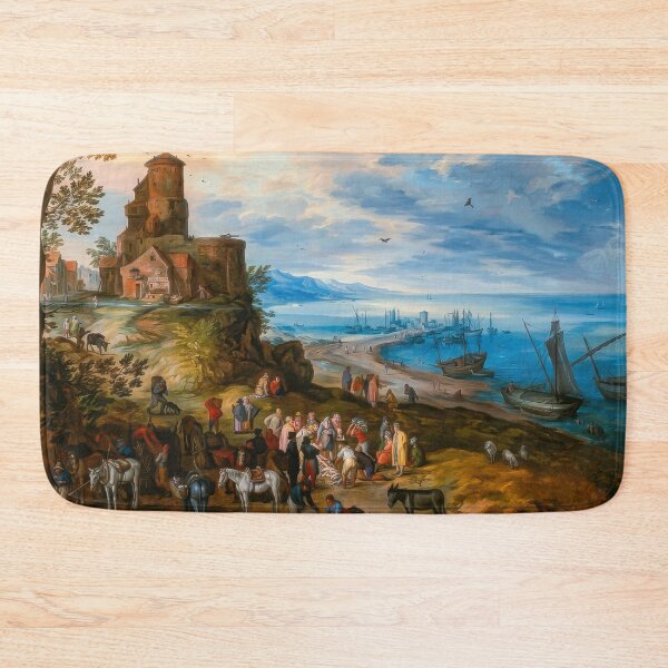 Item preview, Jan Brueghel Fish Market Calling Apostles Art Print designed and sold by TheSoulOfArt.