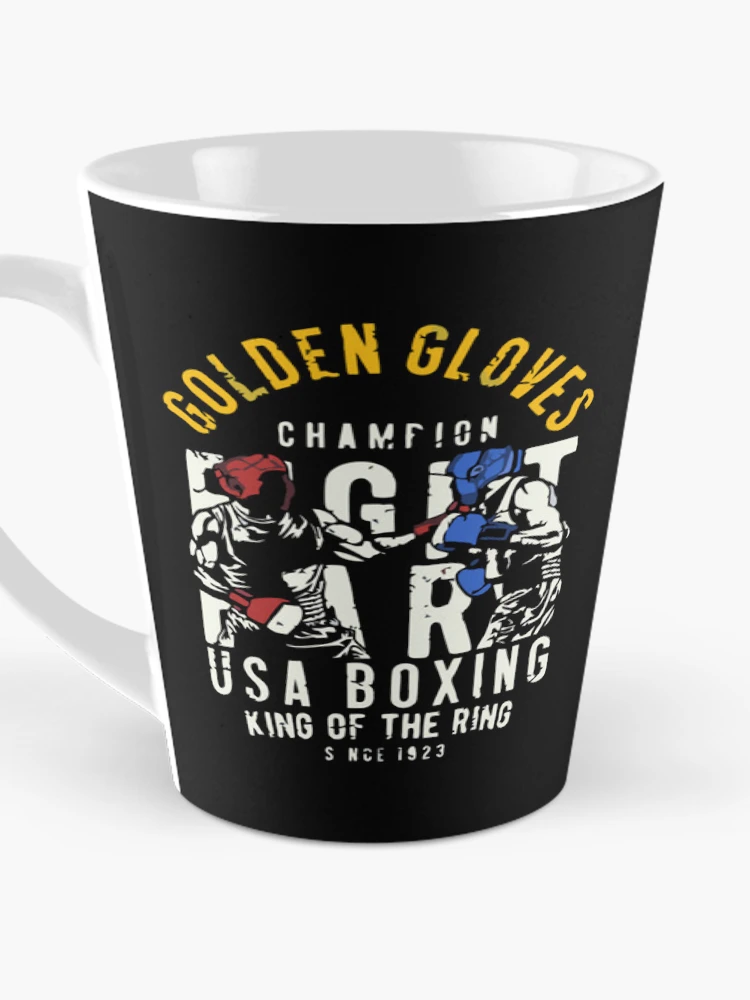 Aperçu 3 sur 4. Mug à café avec l'œuvre Boxe créée et vendue par Rivanify.