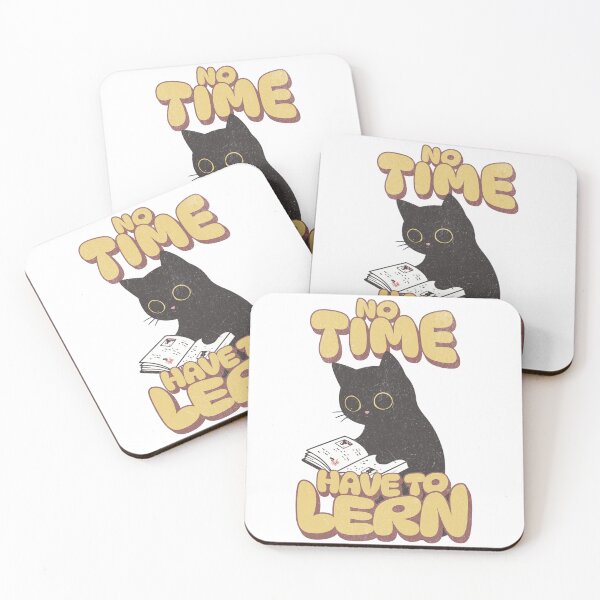 Item preview, No Time I Have to Learn – Funny Reading Cat Shirt designed and sold by Proto Lab Studio.
