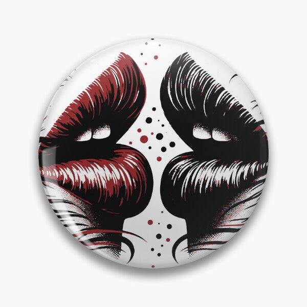 Item preview, A fragmented grunge interpretation of kissing lips. The rough brush textures create a bold modern street graphic.1 designed and sold by Dejbar.