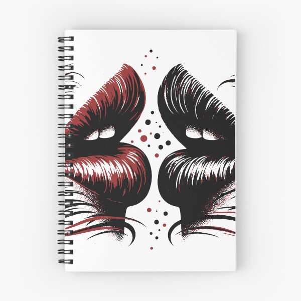 Item preview, A fragmented grunge interpretation of kissing lips. The rough brush textures create a bold modern street graphic.1 designed and sold by Dejbar.