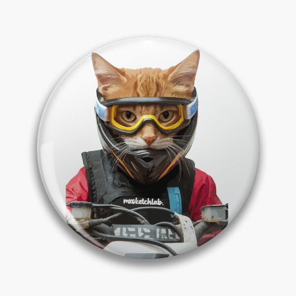 Item preview, MOTOCROSS PILOT CAT designed and sold by stylaxzu.