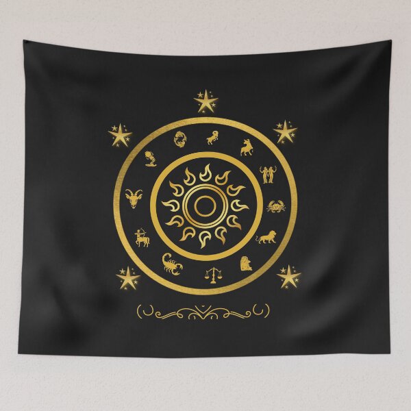 Item preview, Golden Cosmic Talisman – Mystic Celestial Symbol designed and sold by Mysterestudio.
