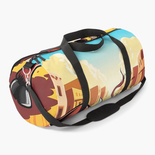 Item preview, Angry Bull Chase - Vibrant Cartoon Illustration with Runners Fleeing designed and sold by Pro AguiZoul Art.