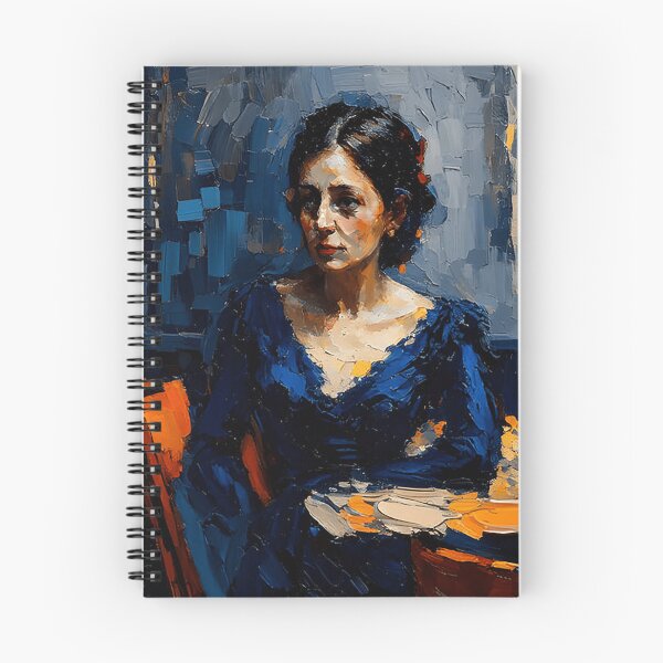 Item preview, Cena nocturna en el restaurante Contemplative Woman designed and sold by ArdenColtrane.