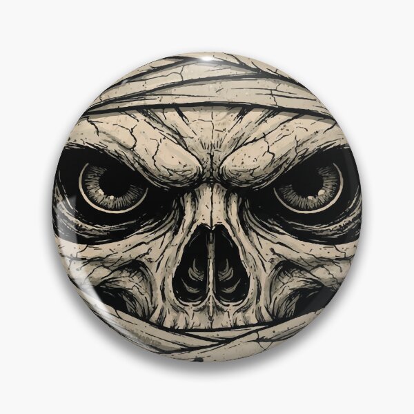 Item preview, Monolith Skull Mummy Dark Metal Art – Rise of the Stone Giant Gothic Horror Design designed and sold by Valisdesign.